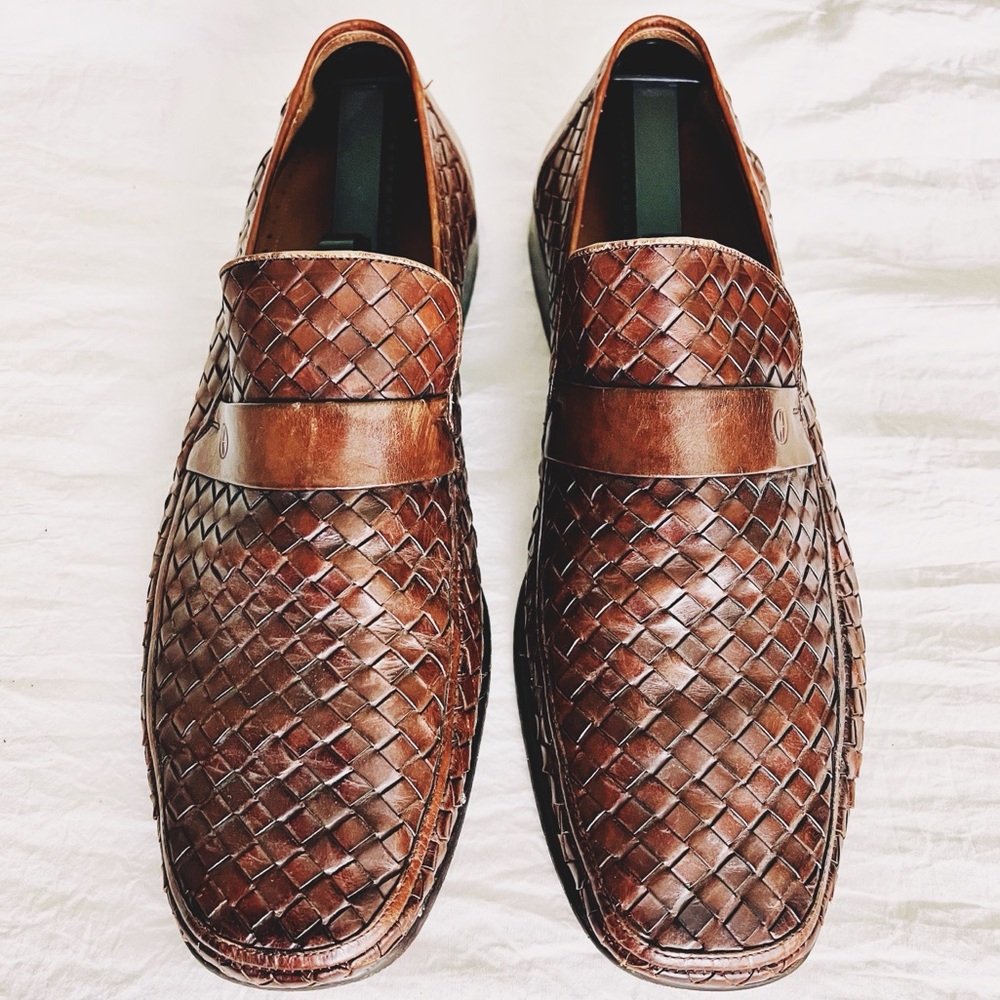 🤎 MAGNANNI~ Men’s Woven Leather Loafer~ 10.5 D